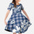 Hibiscus Pakala Cobalt Blue Royal Family Matching Mermaid Dress and Hawaiian Shirt Tropical Floral Stylized - Polynesian Pride