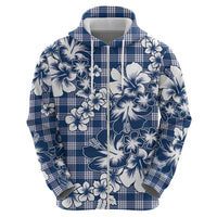 Hibiscus Pakala Cobalt Blue Royal Hoodie Tropical Floral Stylized - Polynesian Pride