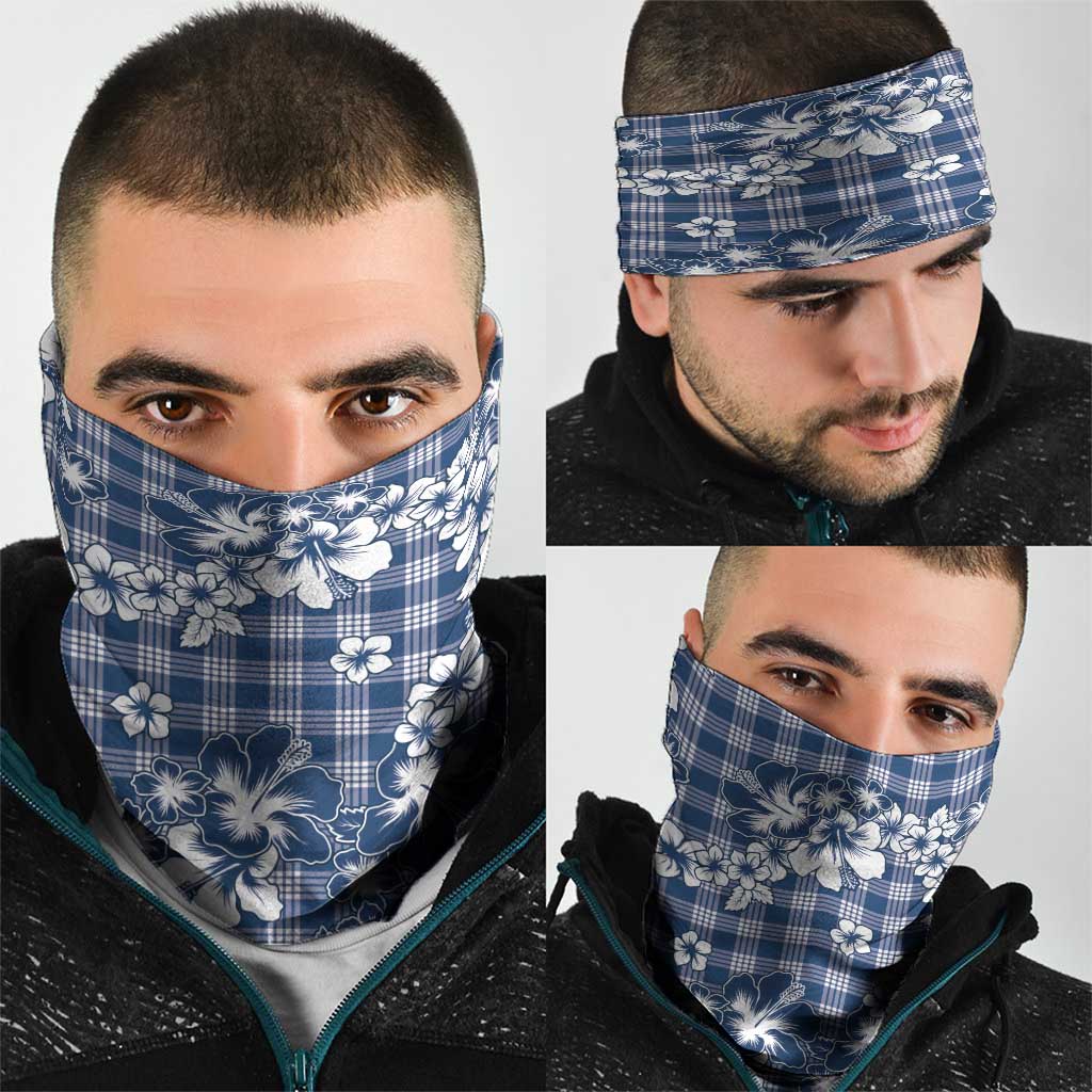 Hibiscus Pakala Cobalt Blue Royal Neck Gaiter Tropical Floral Stylized LT01 - Polynesian Pride