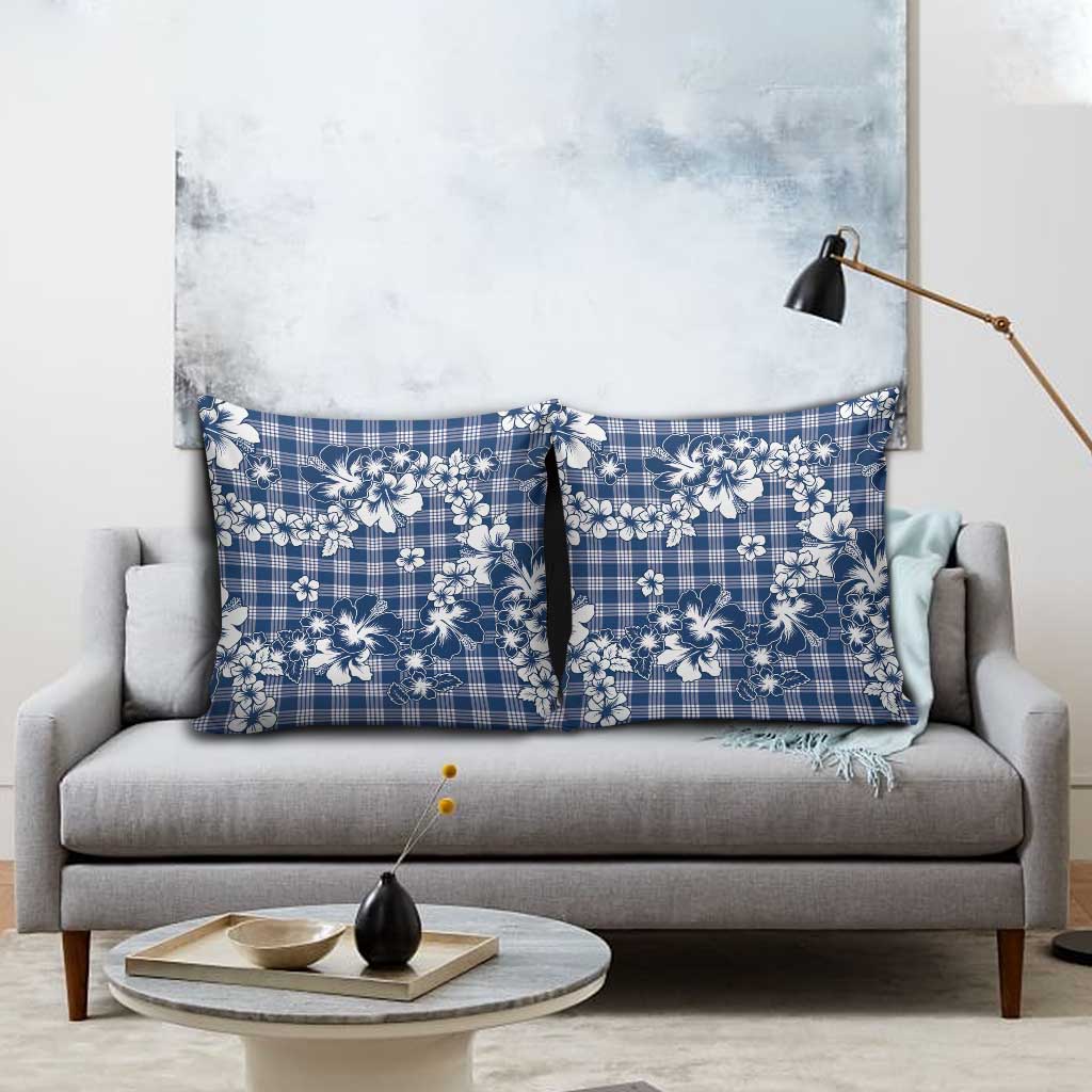 Hibiscus Pakala Cobalt Blue Royal Pillow Cover Tropical Floral Stylized - Polynesian Pride