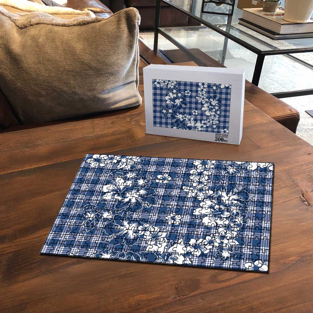 Hibiscus Pakala Cobalt Blue Royal Puzzle Tropical Floral Stylized - Polynesian Pride