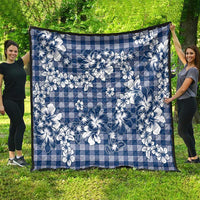 Hibiscus Pakala Cobalt Blue Royal Quilt Tropical Floral Stylized LT01 - Polynesian Pride