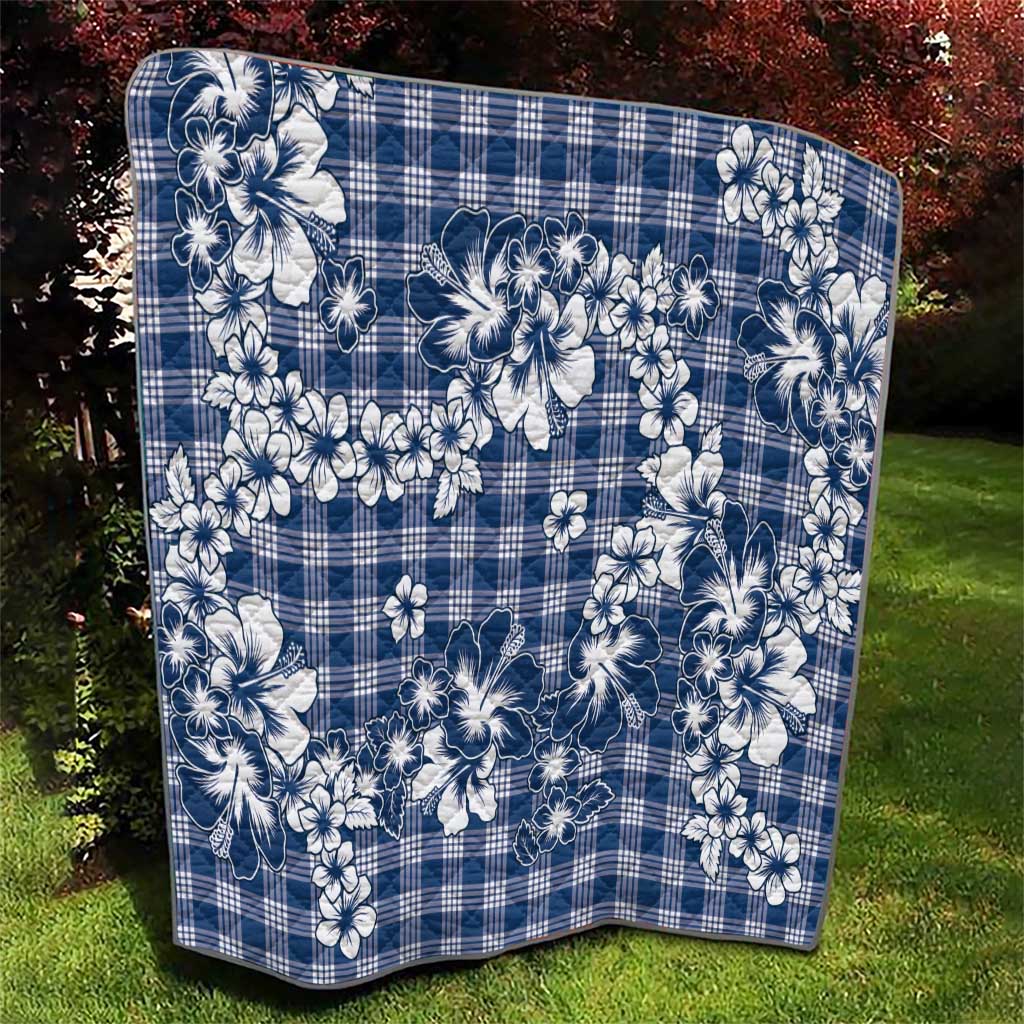 Hibiscus Pakala Cobalt Blue Royal Quilt Tropical Floral Stylized LT01 - Polynesian Pride