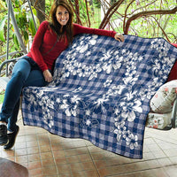 Hibiscus Pakala Cobalt Blue Royal Quilt Tropical Floral Stylized LT01 - Polynesian Pride