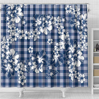 Hibiscus Pakala Cobalt Blue Royal Shower Curtain Tropical Floral Stylized - Polynesian Pride