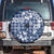 Hibiscus Pakala Cobalt Blue Royal Spare Tire Cover Tropical Floral Stylized - Polynesian Pride