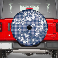 Hibiscus Pakala Cobalt Blue Royal Spare Tire Cover Tropical Floral Stylized - Polynesian Pride