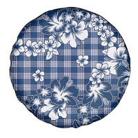Hibiscus Pakala Cobalt Blue Royal Spare Tire Cover Tropical Floral Stylized - Polynesian Pride