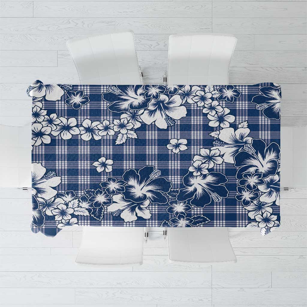 Hibiscus Pakala Cobalt Blue Royal Tablecloth Tropical Floral Stylized - Polynesian Pride