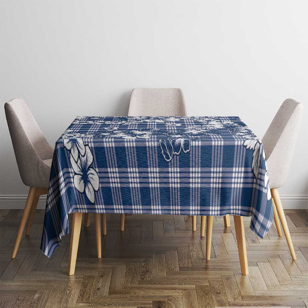 Hibiscus Pakala Cobalt Blue Royal Tablecloth Tropical Floral Stylized - Polynesian Pride