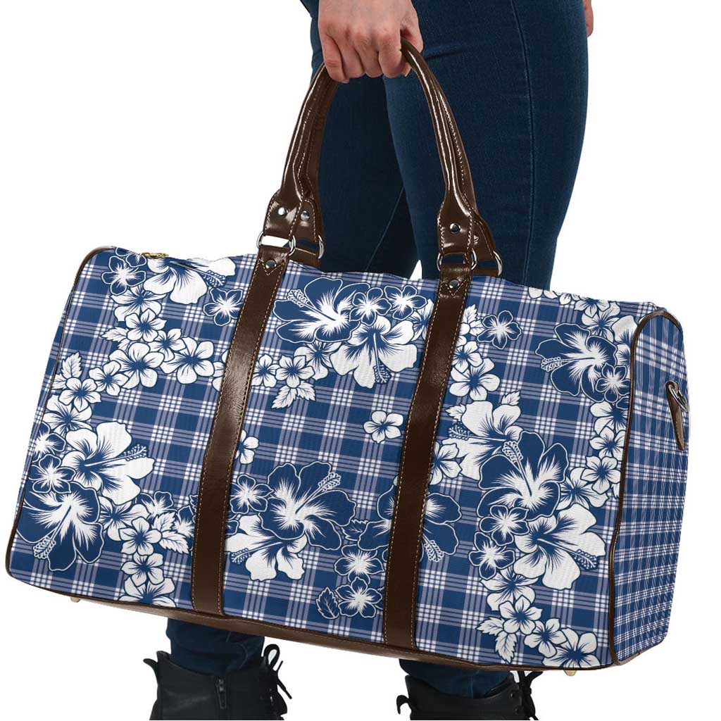 Hibiscus Pakala Cobalt Blue Royal Travel Bag Tropical Floral Stylized - Polynesian Pride