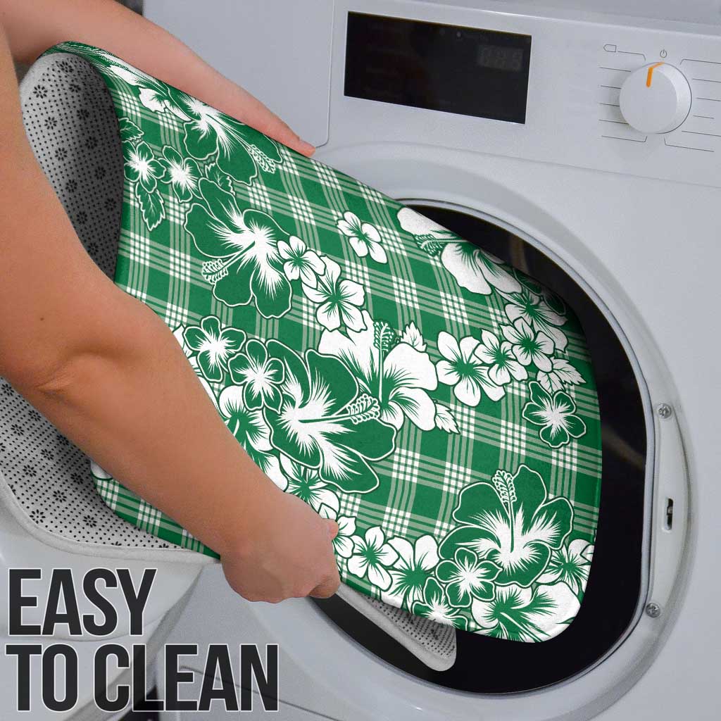 Hibiscus Pakala Emerald Green Bathroom Set Tropical Floral Stylized - Polynesian Pride