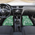 Hibiscus Pakala Emerald Green Car Mats Tropical Floral Stylized - Polynesian Pride
