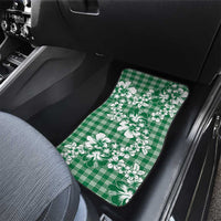 Hibiscus Pakala Emerald Green Car Mats Tropical Floral Stylized - Polynesian Pride