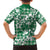 Hibiscus Pakala Emerald Green Family Matching Off Shoulder Short Dress and Hawaiian Shirt Tropical Floral Stylized - Polynesian Pride