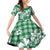 Hibiscus Pakala Emerald Green Family Matching Off Shoulder Short Dress and Hawaiian Shirt Tropical Floral Stylized - Polynesian Pride