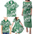 Hibiscus Pakala Emerald Green Family Matching Puletasi and Hawaiian Shirt Tropical Floral Stylized - Polynesian Pride
