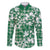 Hibiscus Pakala Emerald Green Family Matching Short Sleeve Bodycon Dress and Hawaiian Shirt Tropical Floral Stylized - Polynesian Pride