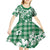 Hibiscus Pakala Emerald Green Kid Short Sleeve Dress Tropical Floral Stylized - Polynesian Pride