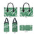 Hibiscus Pakala Emerald Green Leather Bag Tropical Floral Stylized - Polynesian Pride