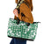 Hibiscus Pakala Emerald Green Leather Tote Bag Tropical Floral Stylized - Polynesian Pride