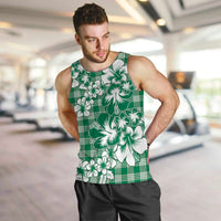 Hibiscus Pakala Emerald Green Men Tank Top Tropical Floral Stylized LT01 Green - Polynesian Pride
