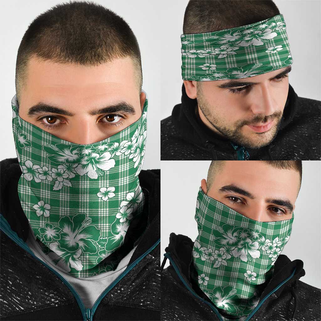 Hibiscus Pakala Emerald Green Neck Gaiter Tropical Floral Stylized LT01 - Polynesian Pride