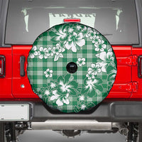 Hibiscus Pakala Emerald Green Spare Tire Cover Tropical Floral Stylized - Polynesian Pride