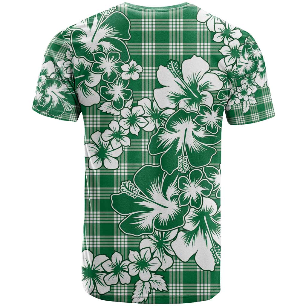 Hibiscus Pakala Emerald Green T Shirt Tropical Floral Stylized - Polynesian Pride