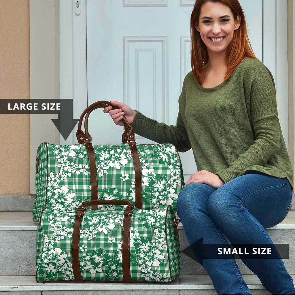 Hibiscus Pakala Emerald Green Travel Bag Tropical Floral Stylized - Polynesian Pride