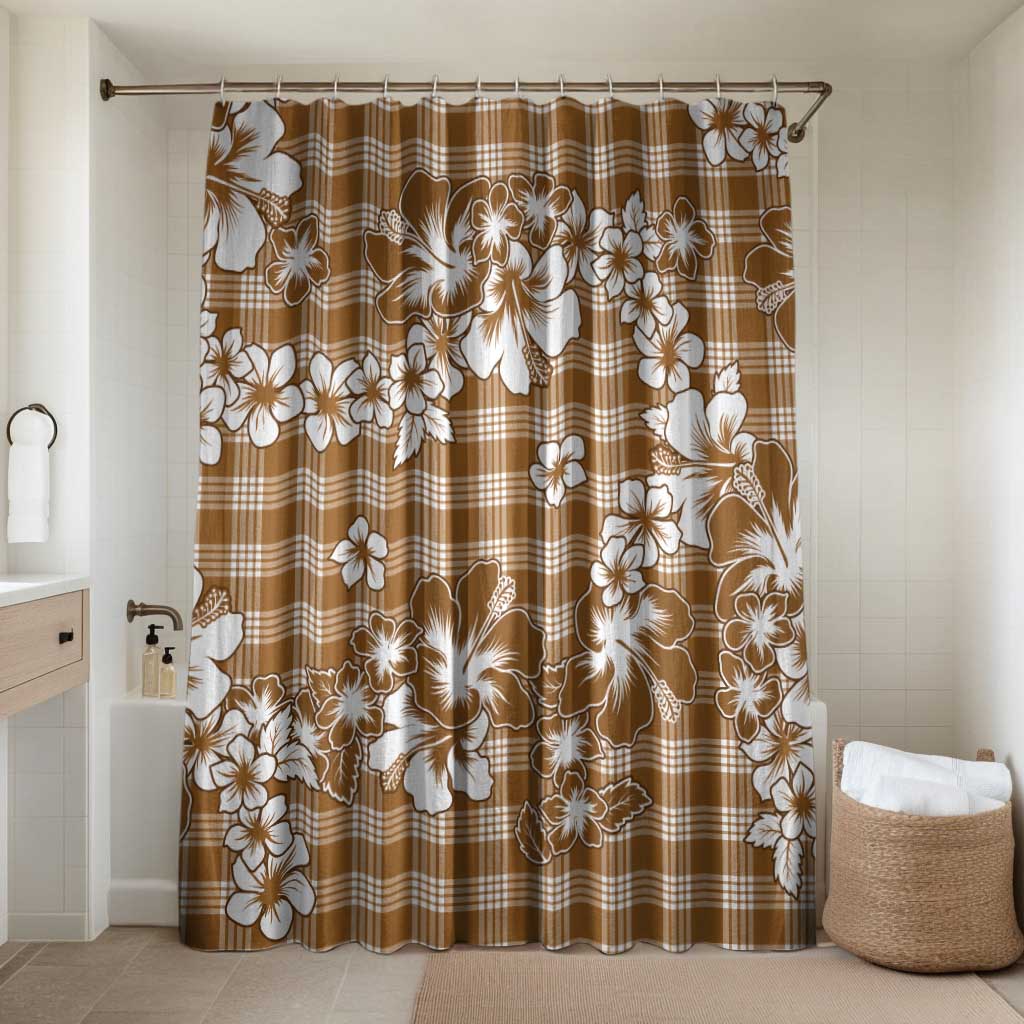 Hibiscus Pakala Bronze Brown Bathroom Set Tropical Floral Stylized - Polynesian Pride