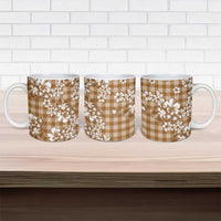 Hibiscus Pakala Bronze Brown Ceramic Mug Tropical Floral Stylized - Polynesian Pride