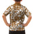Hibiscus Pakala Bronze Brown Family Matching Off The Shoulder Long Sleeve Dress and Hawaiian Shirt Tropical Floral Stylized - Polynesian Pride