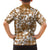 Hibiscus Pakala Bronze Brown Family Matching Off Shoulder Maxi Dress and Hawaiian Shirt Tropical Floral Stylized - Polynesian Pride