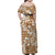 Hibiscus Pakala Bronze Brown Family Matching Off Shoulder Maxi Dress and Hawaiian Shirt Tropical Floral Stylized - Polynesian Pride