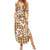 Hibiscus Pakala Bronze Brown Family Matching Summer Maxi Dress and Hawaiian Shirt Tropical Floral Stylized - Polynesian Pride