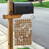 Hibiscus Pakala Bronze Brown Garden Flag Tropical Floral Stylized - Polynesian Pride