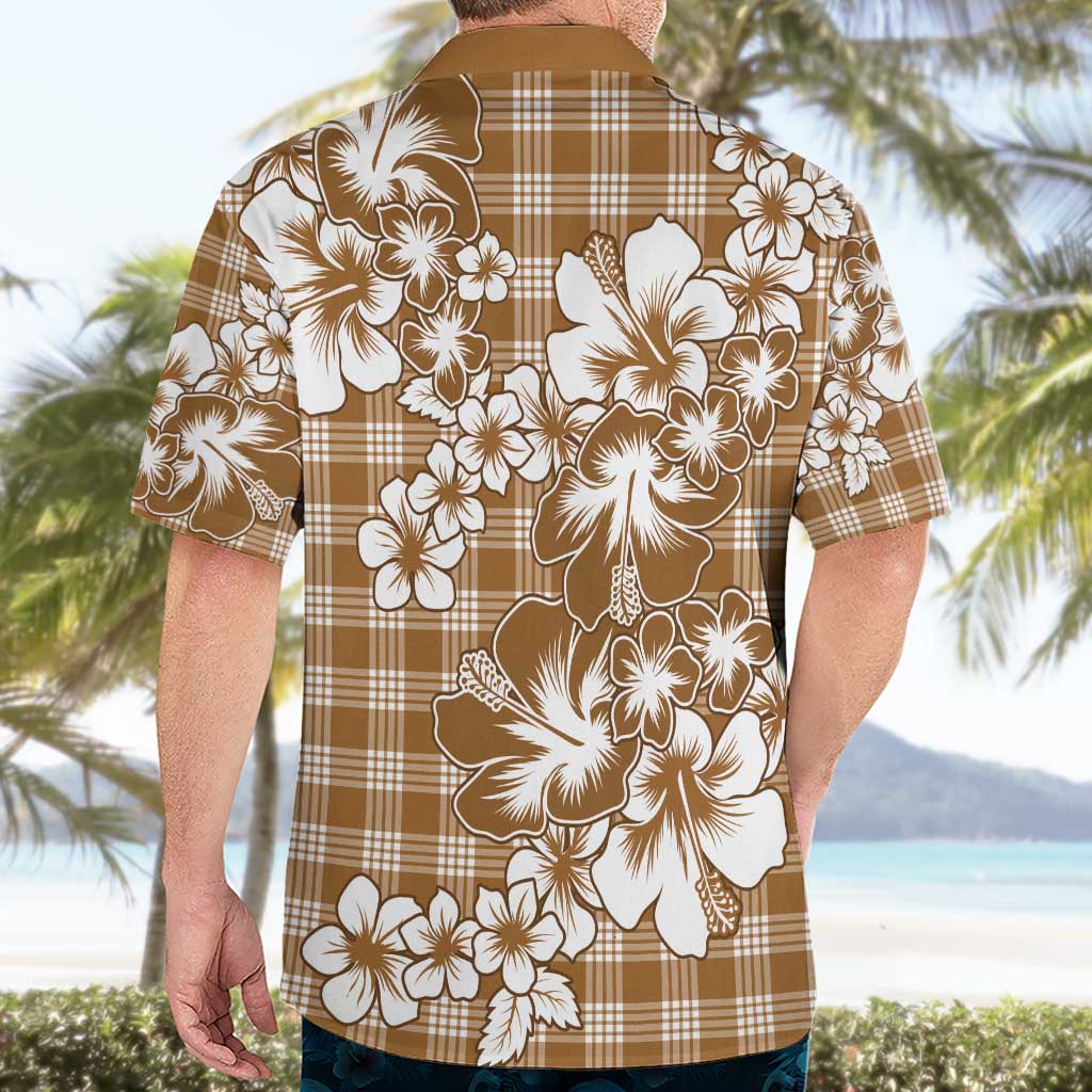 Hibiscus Pakala Bronze Brown Hawaiian Shirt Tropical Floral Stylized - Polynesian Pride