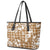 Hibiscus Pakala Bronze Brown Leather Tote Bag Tropical Floral Stylized - Polynesian Pride
