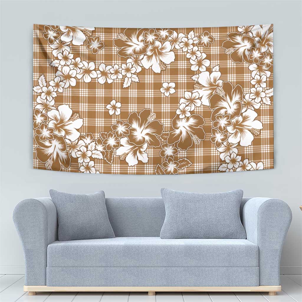 Hibiscus Pakala Bronze Brown Tapestry Tropical Floral Stylized - Polynesian Pride