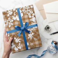 Hibiscus Pakala Bronze Brown Wrapping Paper Tropical Floral Stylized - Polynesian Pride