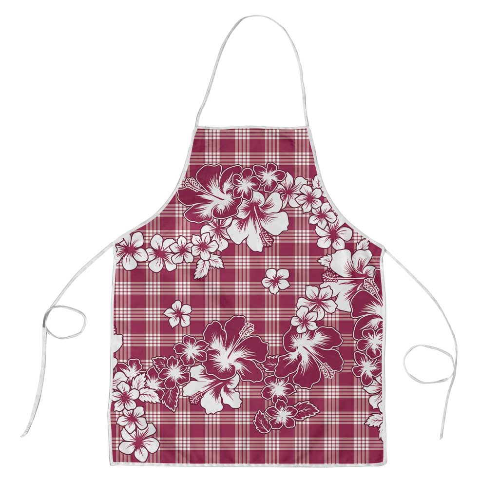 Hibiscus Pakala Royal Magenta Apron Tropical Floral Stylized - Polynesian Pride