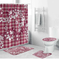 Hibiscus Pakala Royal Magenta Bathroom Set Tropical Floral Stylized - Polynesian Pride