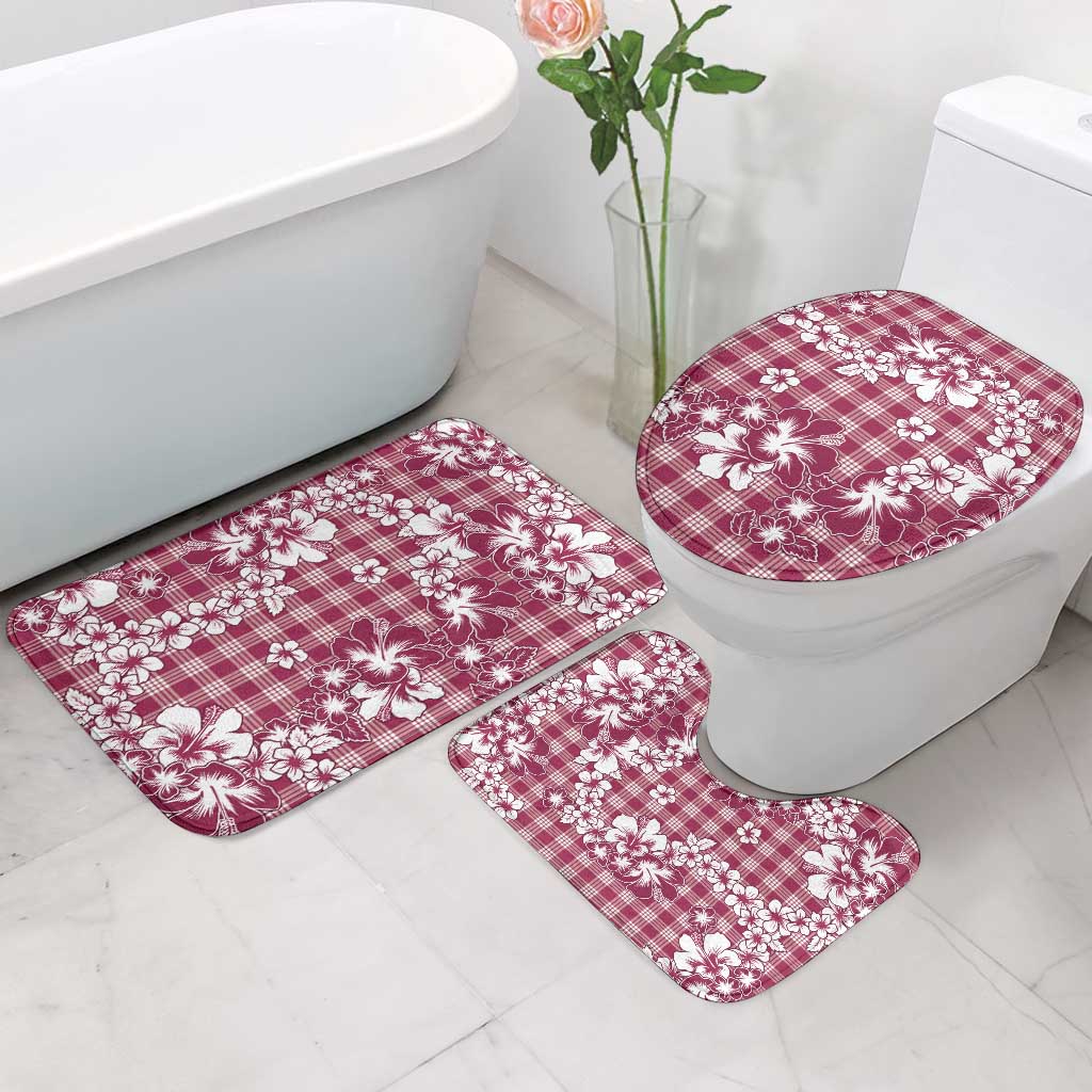 Hibiscus Pakala Royal Magenta Bathroom Set Tropical Floral Stylized - Polynesian Pride
