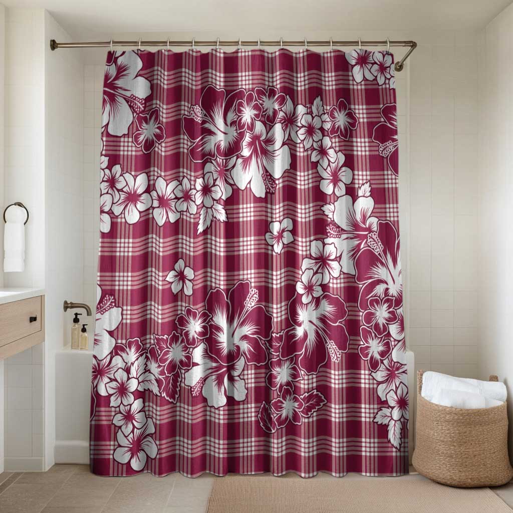 Hibiscus Pakala Royal Magenta Bathroom Set Tropical Floral Stylized - Polynesian Pride