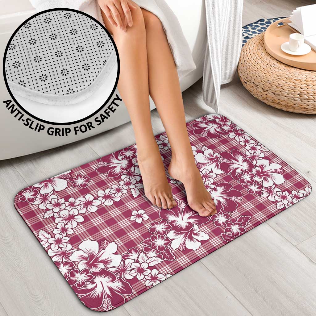 Hibiscus Pakala Royal Magenta Bathroom Set Tropical Floral Stylized - Polynesian Pride