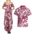 Hibiscus Pakala Royal Magenta Couples Matching Summer Maxi Dress and Hawaiian Shirt Tropical Floral Stylized - Polynesian Pride