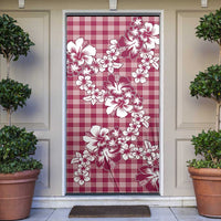 Hibiscus Pakala Royal Magenta Door Cover Tropical Floral Stylized - Polynesian Pride