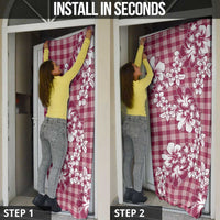 Hibiscus Pakala Royal Magenta Door Cover Tropical Floral Stylized - Polynesian Pride