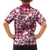 Hibiscus Pakala Royal Magenta Family Matching Off Shoulder Maxi Dress and Hawaiian Shirt Tropical Floral Stylized - Polynesian Pride